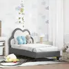 vidaXL vidaXL Cadre de lit pour tout-petit avec tête de lit Gris clair