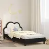 vidaXL Sommier de lit d'enfant avec tête de lit Noir 90 x 200 cm PU