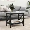 vidaXL Table d'appoint Chêne noir 55 x 38 x 45 cm Bois d'ingénierie