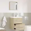 vidaXL Cabinet de salle de bain Chêne Sonoma 41 x 38,5 x 48 cm
