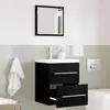 vidaXL Cabinet de salle de bain Chêne Noir 41 x 38,5 x 48 cm