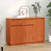 vidaXL Buffet Marron cire 110 x 34 x 75 cm Bois massif en pin