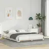 vidaXL Cadre de lit surélevé Blanc 140 x 220 cm Bois massif en pin