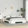Vidaxl - Cadre De Lit Surélevé Avec Stockage Blanc Bois Massif En Pin