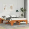 Vidaxl - Cadre De Lit Surélevé Avec Stockage Marron Bois Massif En Pin