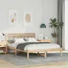 vidaXL Cadre de lit Marron 140 x 190 cm Bois massif en pin