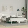 vidaXL Cadre de lit Blanc 160 x 200 cm Bois de pin massif