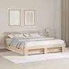 vidaXL Cadre de lit avec tiroir Marron 200 x 200 cm Bois de pin massif