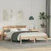 vidaXL Cadre de lit Marron 140 x 190 cm Bois de pin