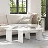 vidaXL Table basse 2 pcs Blanc 100 x 69 x 35.5 cm Bois de pin massif