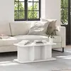 vidaXL Table basse Blanc 80 x 39.5 x 33.5 cm Bois de pin massif