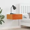 vidaXL Table de Nuit Murale avec tiroir Marron cire 39 x 34 x 16,5 cm