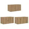 vidaXL Ensemble meuble TV Montage mural 3 pcs Marron 60 x 30 x 30 cm