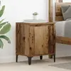 vidaXL Table de nuit en vieux bois Vieux bois Bois massif, métal