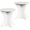 vidaXL Ensemble de tables basses 2 pcs Blanc 46 x 46 x 47 cm