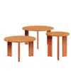 vidaXL Table Basse 3 Pcs Bronze Ciré 47.5 X 47.5 X 27 Cm Lumarko