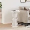 vidaXL Table basse Blanc 39,5 x 39,5 x 53,5 cm Bois massif en pin