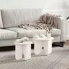 vidaXL Ensemble de tables basses 2 pcs Blanc 39,5 x 39,5 x 30 cm