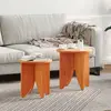 vidaXL Table basse 2 Pcs cirée marron 41.5 X 41.5 X 44 Cm Lumarko !