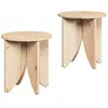 vidaXL Table basse 2 pcs Naturel 41,5 x 41,5 x 44 cm