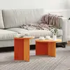 vidaXL Ensemble de tables basses 2 pcs Marron cire 49 x 49 x 28 cm