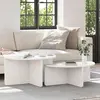 vidaXL Table basse 2 pcs Blanc 79 x 39.5 x 40 cm Bois de pin massif