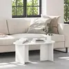 vidaXL Table basse Blanc 80 x 39,5 x 35 cm Bois de pin massif