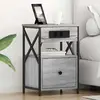 vidaXL Cabinet de chevet Sonoma gris 40 x 31 x 60 cm Bois d'ingénierie
