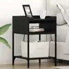 vidaXL Armoires de chevet 2 pcs Chêne noir 40 x 40 x 61 cm