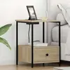 vidaXL Table de nuit avec station de chargement 2 pcs Chêne sonoma