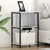 vidaXL Cabinet de chevet 2 pcs Sonoma gris 38 x 31 x 61 cm
