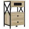 vidaXL Cabinet de chevet avec tiroir Chêne sonoma 40 x 31 x 60 cm