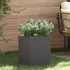 vidaXL Cache-pot de jardin Noir 32 x 32 x 40 cm Acier laminé à froid