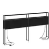 vidaXL Tête de lit de rangement Chêne noir 200 cm Bois d'ingénierie