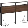 vidaXL Tête de lit de rangement Chêne marron 140 cm Bois d'ingénierie