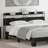 vidaXL Tête de lit de rangement Chêne noir 200 cm Bois d'ingénierie