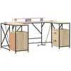 vidaXL Bureau Chêne Sonoma 182 x 101 x 87.5 cm Bois d'ingénierie