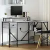 vidaXL Bureau Sonoma gris 120 x 79 x 86.5 cm Bois d'ingénierie