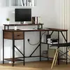 vidaXL Bureau Chêne marron 120 x 79 x 86.5 cm Bois d'ingénierie