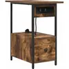 vidaXL Cabinet de chevet Chêne fumé 60 x 30 x 61 cm Bois d'ingénierie