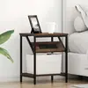 vidaXL Armoires de chevet 2 pcs Chêne marron 38 x 30 x 48 cm