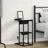 vidaXL Table de chevet Chêne Noir 41.5 x 26 x 60.5 cm