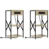 vidaXL Armoires de chevet 2 pcs Chêne sonoma 41 x 31 x 76 cm