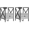 vidaXL Cabinet de chevet 2 pcs Sonoma gris 41.5 x 40.5 x 55 cm