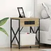 vidaXL Cabinet de chevet avec tiroir Chêne sonoma 41 x 31 x 51 cm