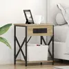 vidaXL Cabinet de chevet 2 pcs Chêne sonoma 41 x 31 x 51 cm