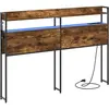 vidaXL Tête de lit de rangement Chêne fumé 120 cm Bois d'ingénierie