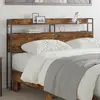 vidaXL Tête de lit de rangement Chêne fumé 135 cm Bois d'ingénierie