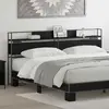 vidaXL Tête de lit de rangement Chêne noir 200 cm Bois d'ingénierie