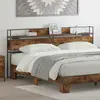 vidaXL Tête de lit de rangement Chêne fumé 200 cm Bois d'ingénierie